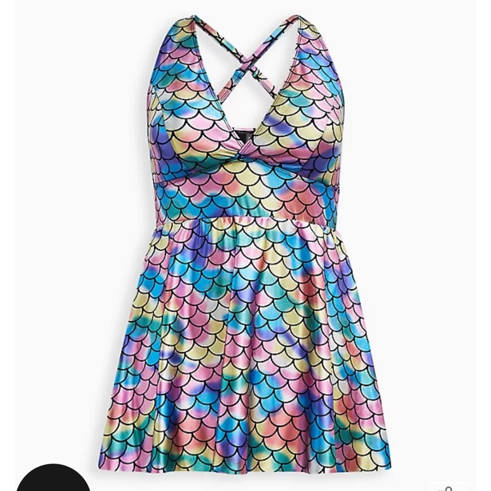 Torrid Mermaid Mid Length Swim Dress - Picture 3 of 4